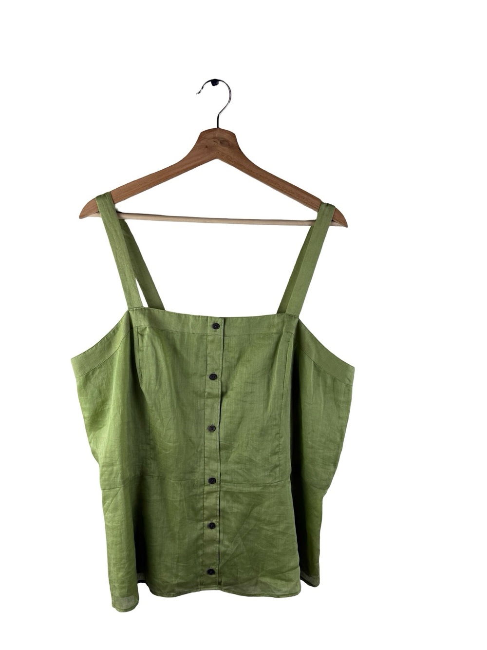 NWT Banana Republic Ramie Button Front Tank Top new XL Tall - Picture 2 of 9